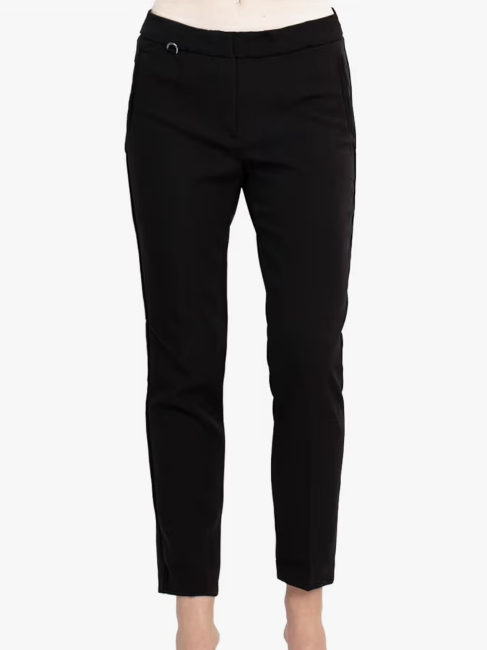Adrianna Papell Straight Leg Trouser Pants Kate High Rise Stretch New 12 Black